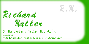 richard maller business card